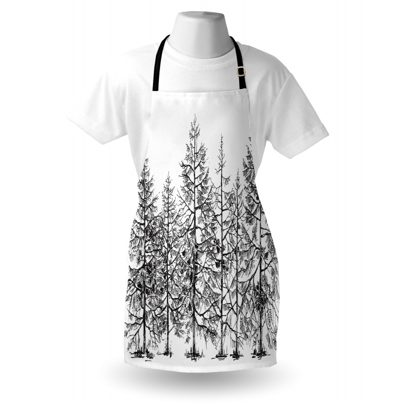 Seasonal Pine Tree Landscape Apron