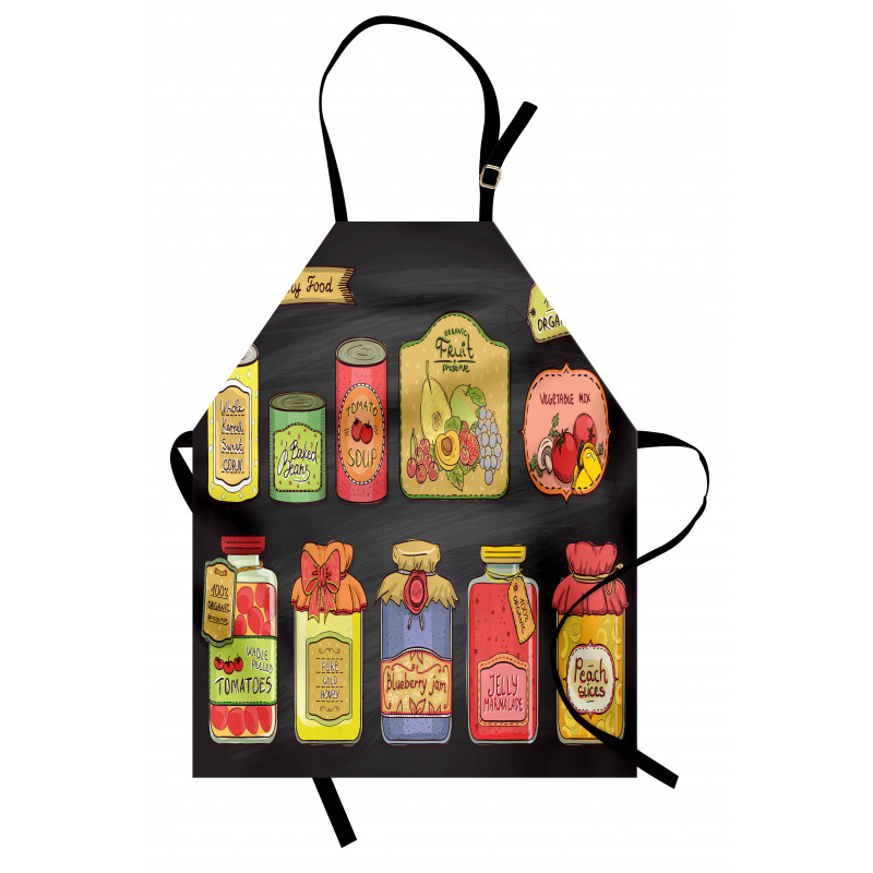 Hand Drawn Can Goods Design Apron