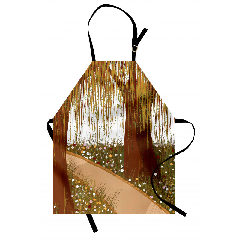 Cartoon Weeping Braches Apron