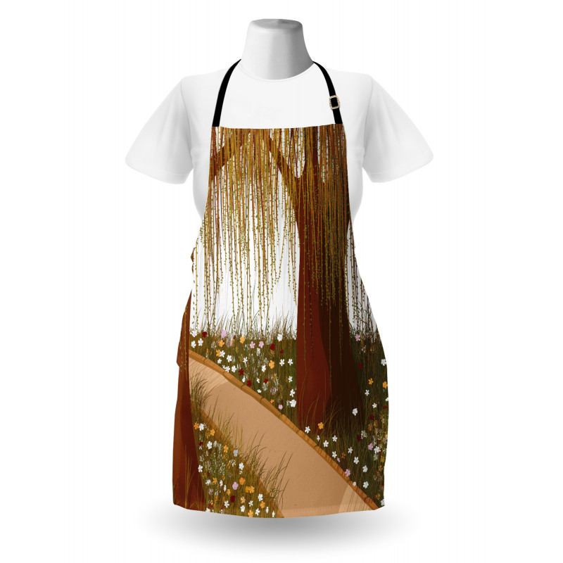 Cartoon Weeping Braches Apron