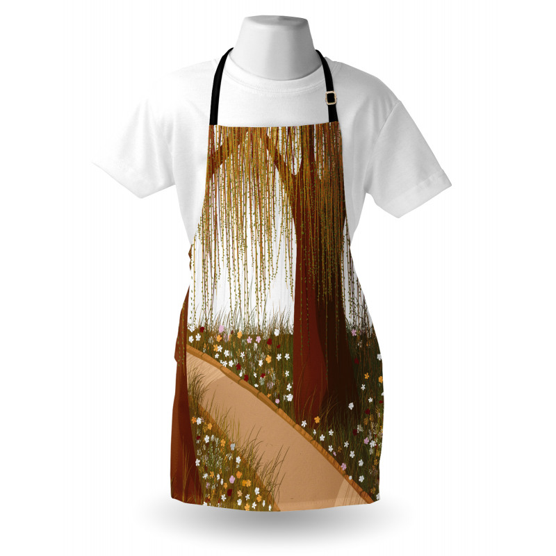 Cartoon Weeping Braches Apron