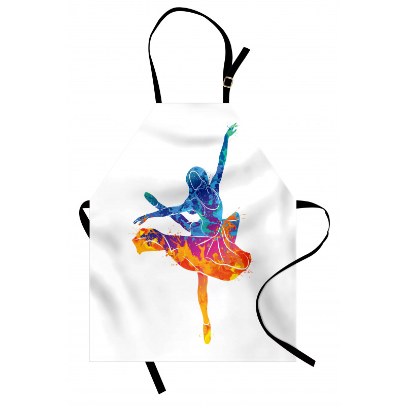 Colorful Ballerina Girl Pose Apron