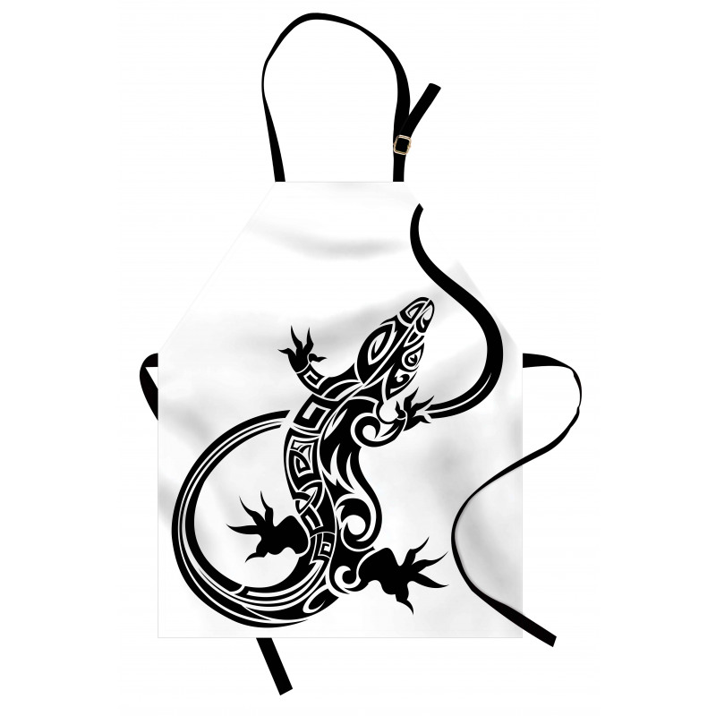 Lizard Silhouette Design Apron