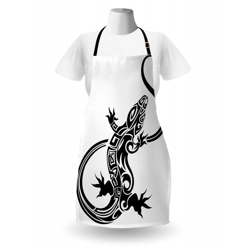 Lizard Silhouette Design Apron