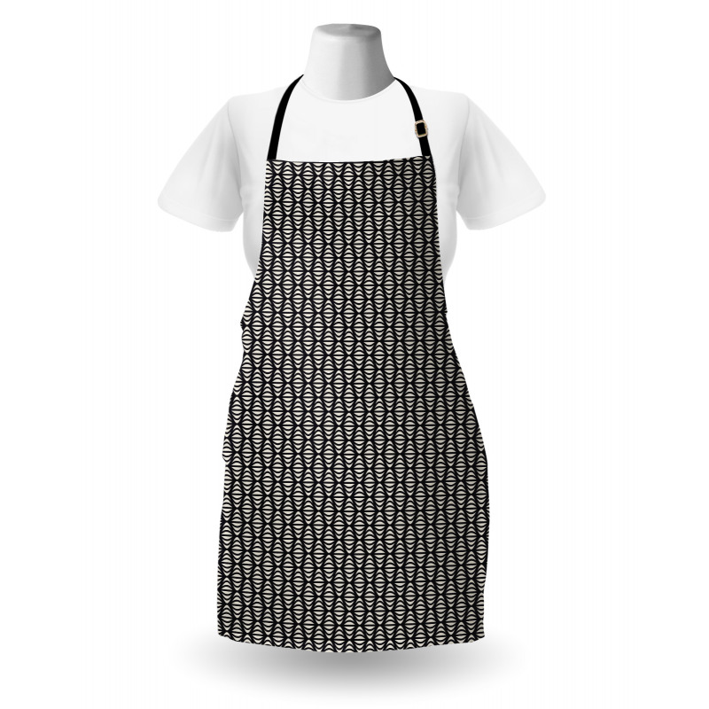 Geometric Striped Design Apron