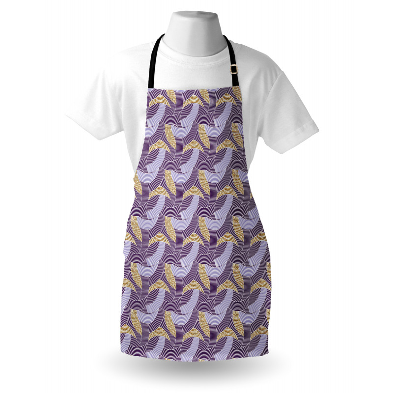 Crossed Curved Arc Design Apron