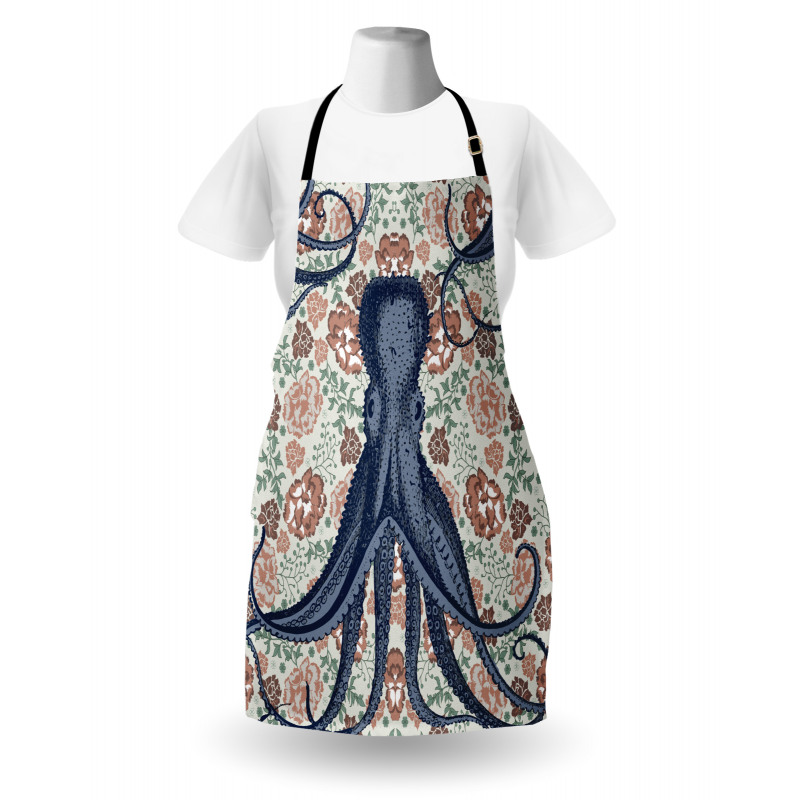 Animal on Retro Flowers Apron