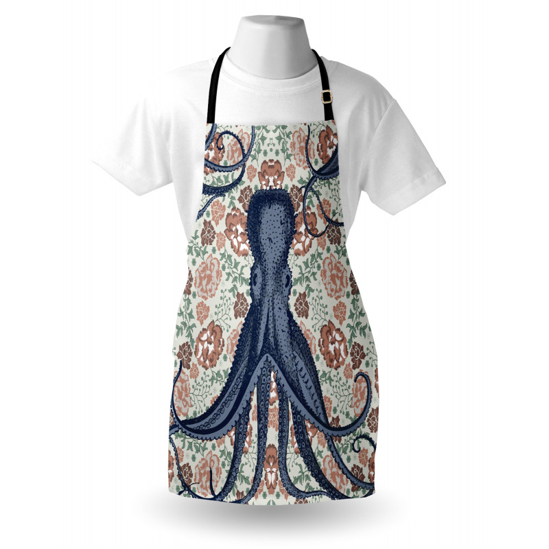 Animal on Retro Flowers Apron