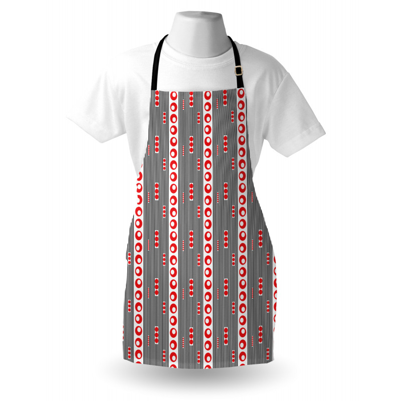 Vertical Stripes Circles Apron