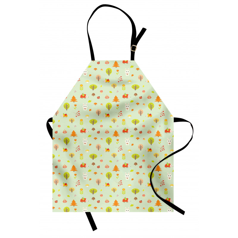 Cartoon Art Autumn Forest Apron