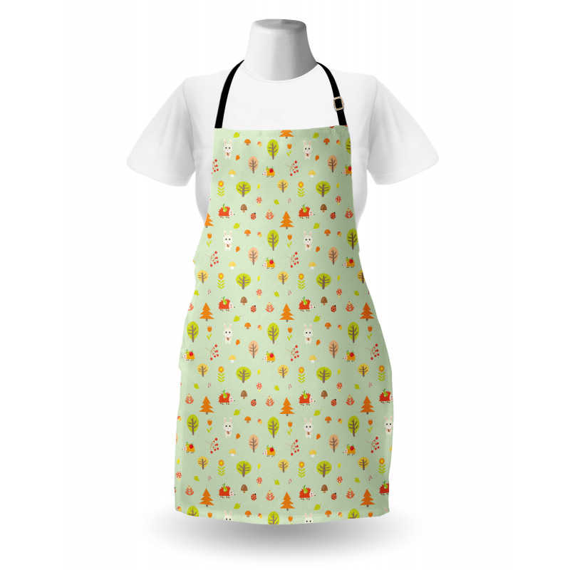 Cartoon Art Autumn Forest Apron