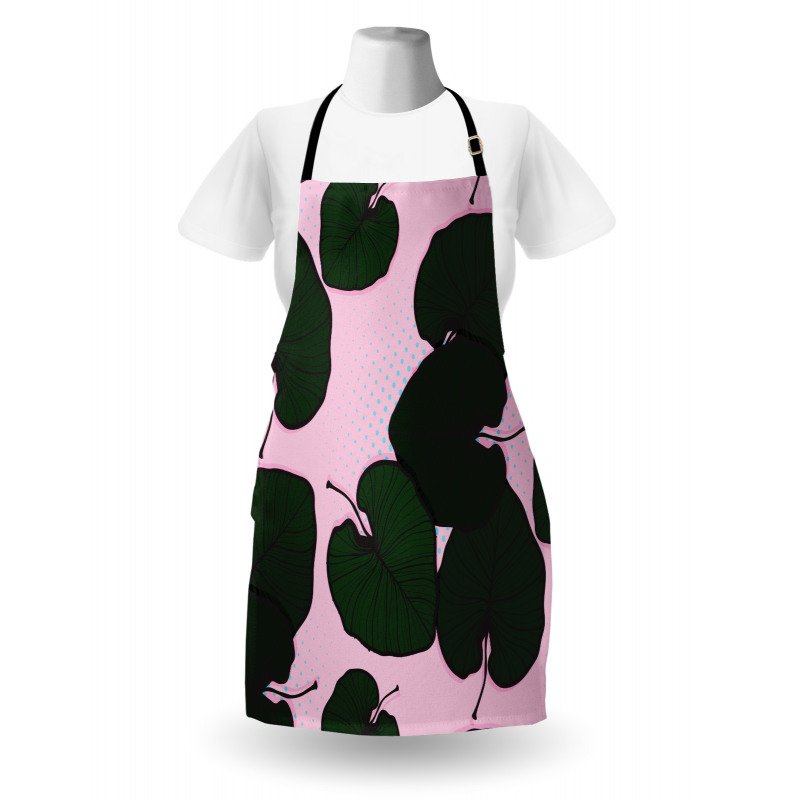 Tropical Foliage on Pink Apron