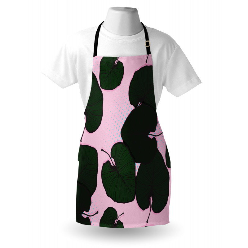 Tropical Foliage on Pink Apron