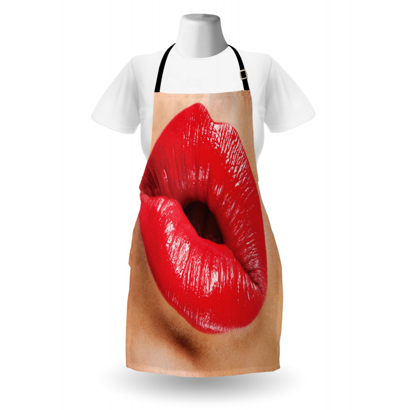 Juicy Lipstick Illustration Apron