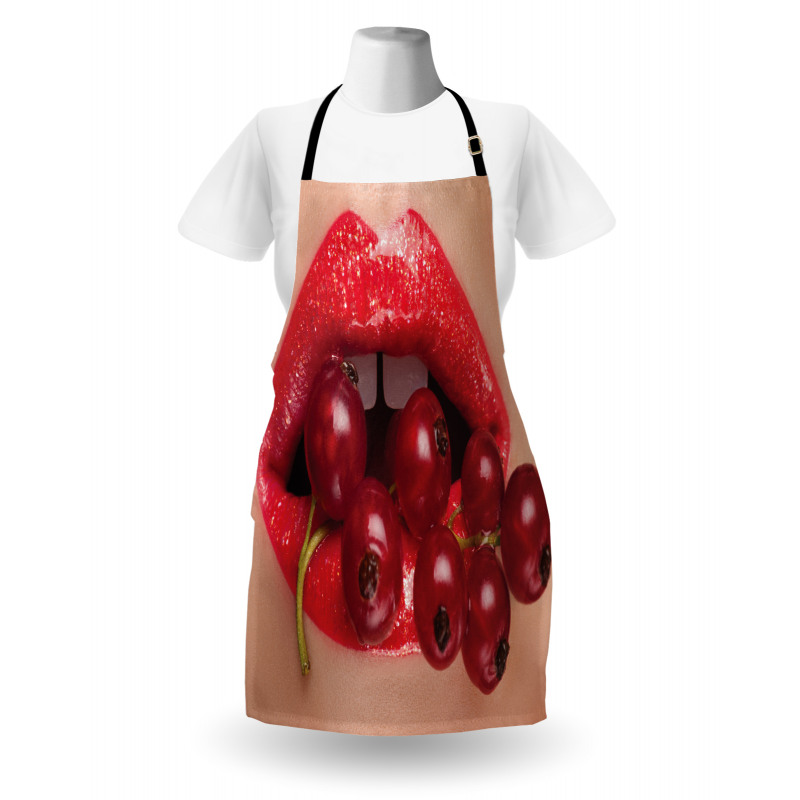 Red Current Berry Branch Image Apron