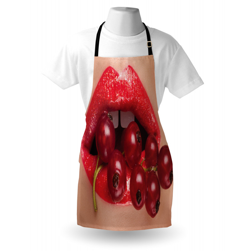 Red Current Berry Branch Image Apron