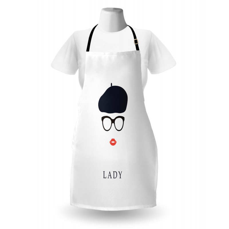 French Woman Wearing Glasses Apron