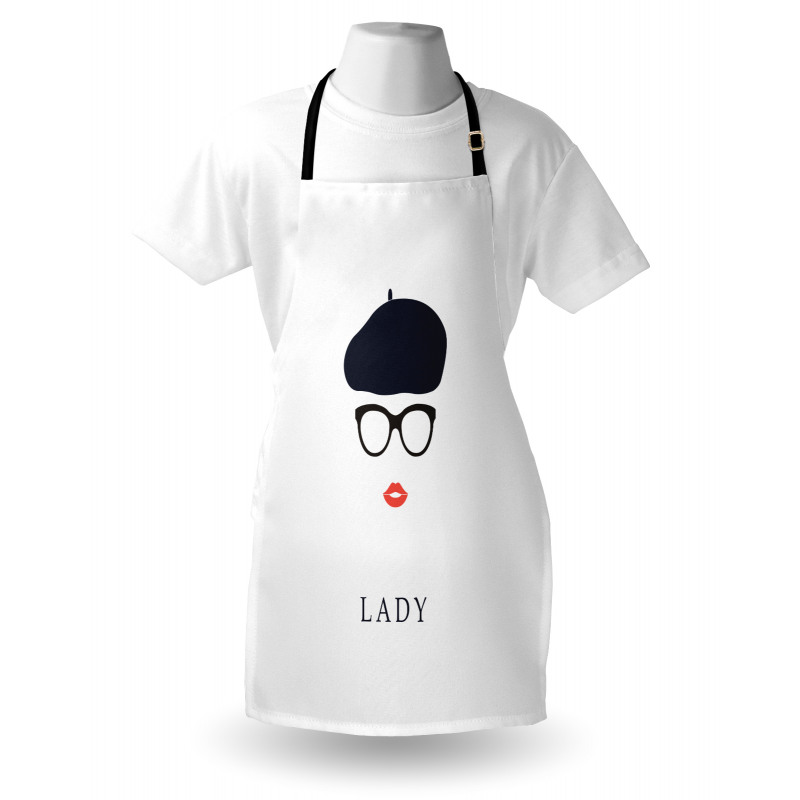 French Woman Wearing Glasses Apron