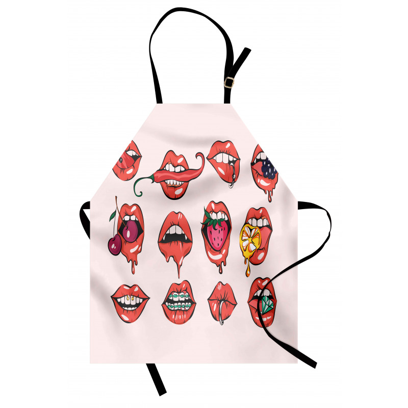 Pierced Tongue Teeth Braces Apron