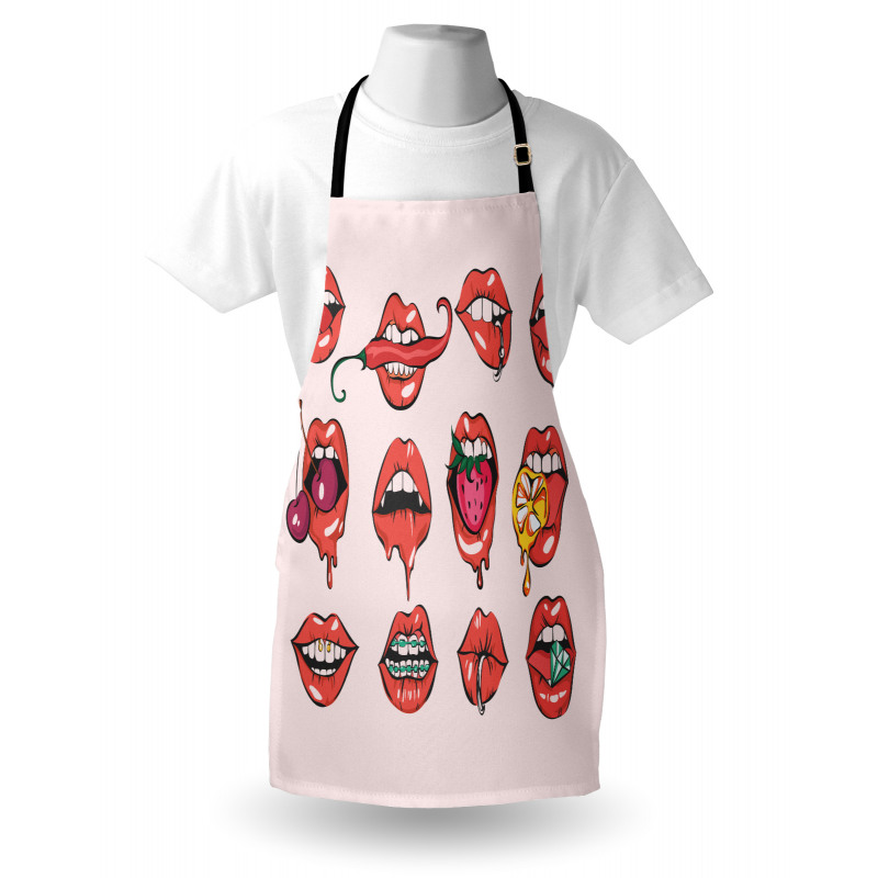 Pierced Tongue Teeth Braces Apron