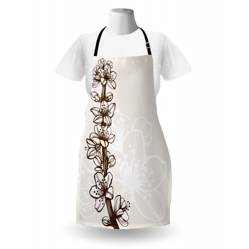 Hand Drawn Petals Apron