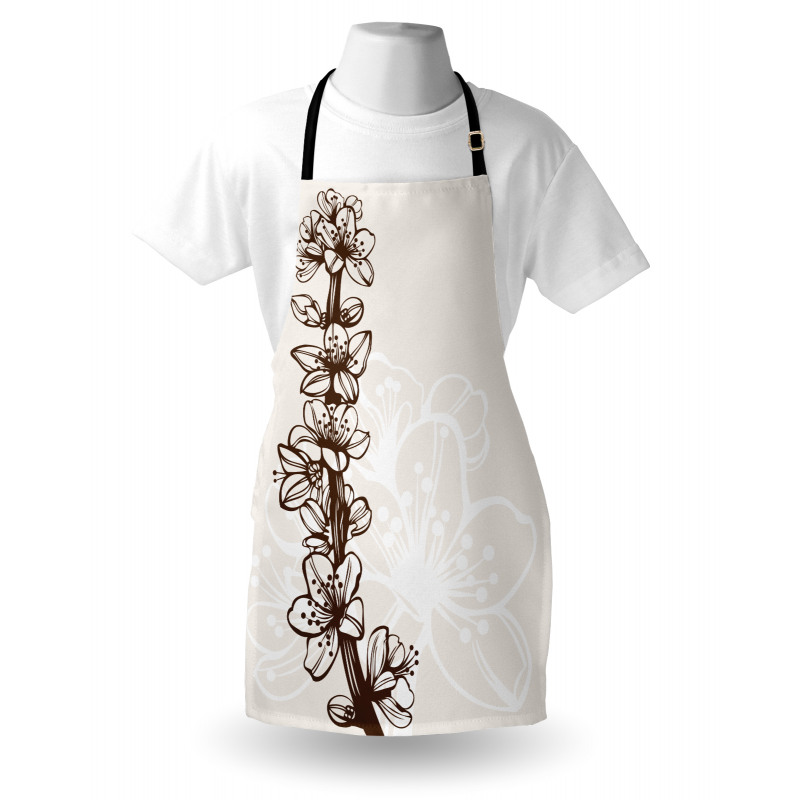 Hand Drawn Petals Apron