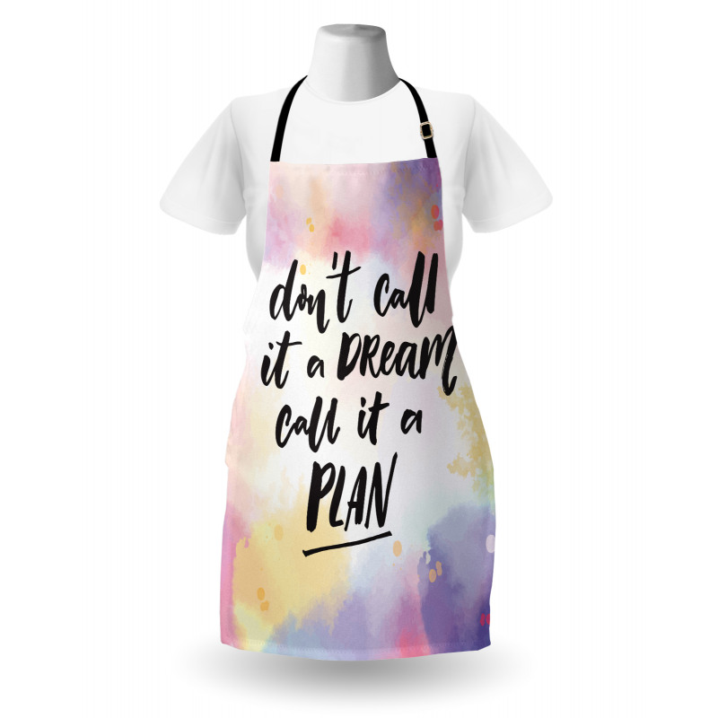 Hand-written Style Watercolor Apron