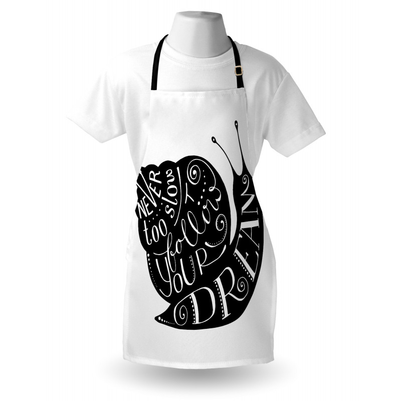 Abstract Snail Silhouette Apron