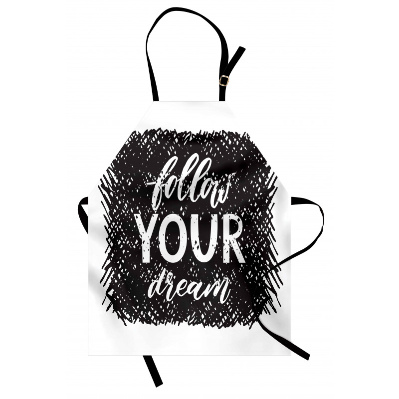 Words Grunge Black Scribble Apron