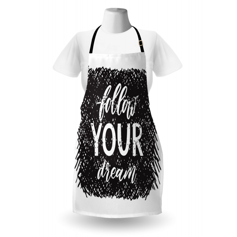 Words Grunge Black Scribble Apron