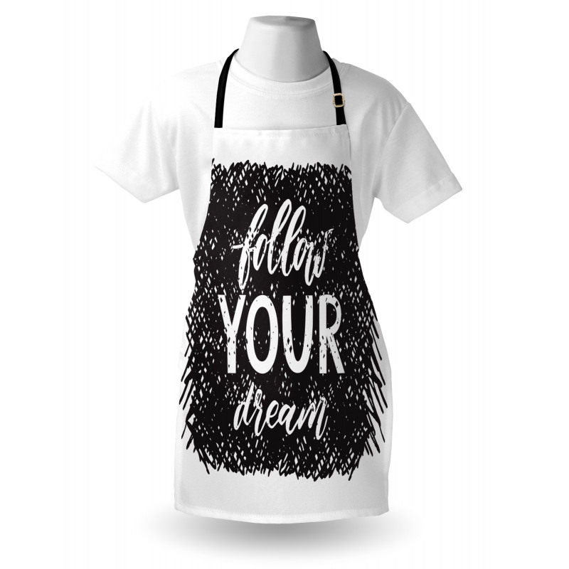 Words Grunge Black Scribble Apron