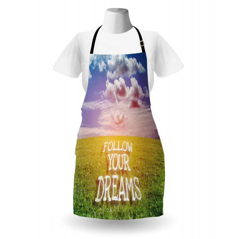 Green Field with Open Sky Apron