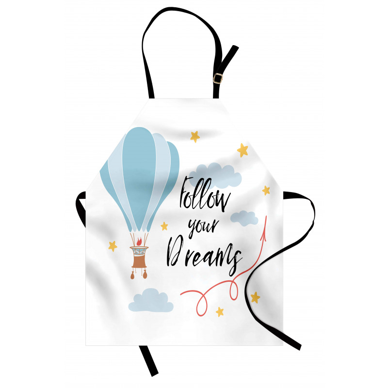 Hot Air Balloon Stars Clouds Apron