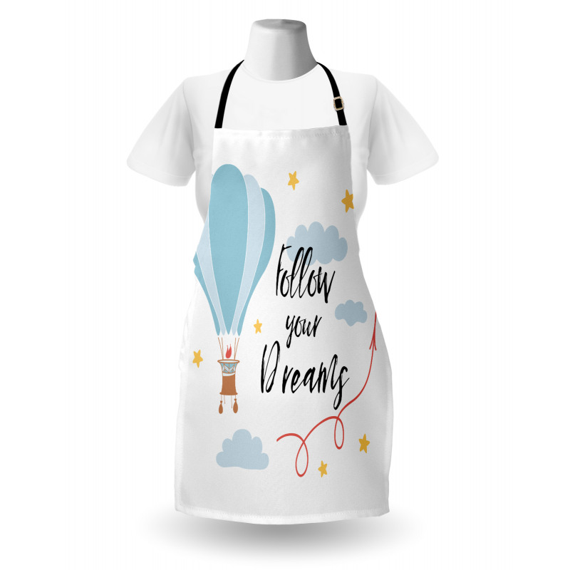 Hot Air Balloon Stars Clouds Apron