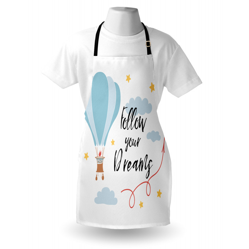 Hot Air Balloon Stars Clouds Apron