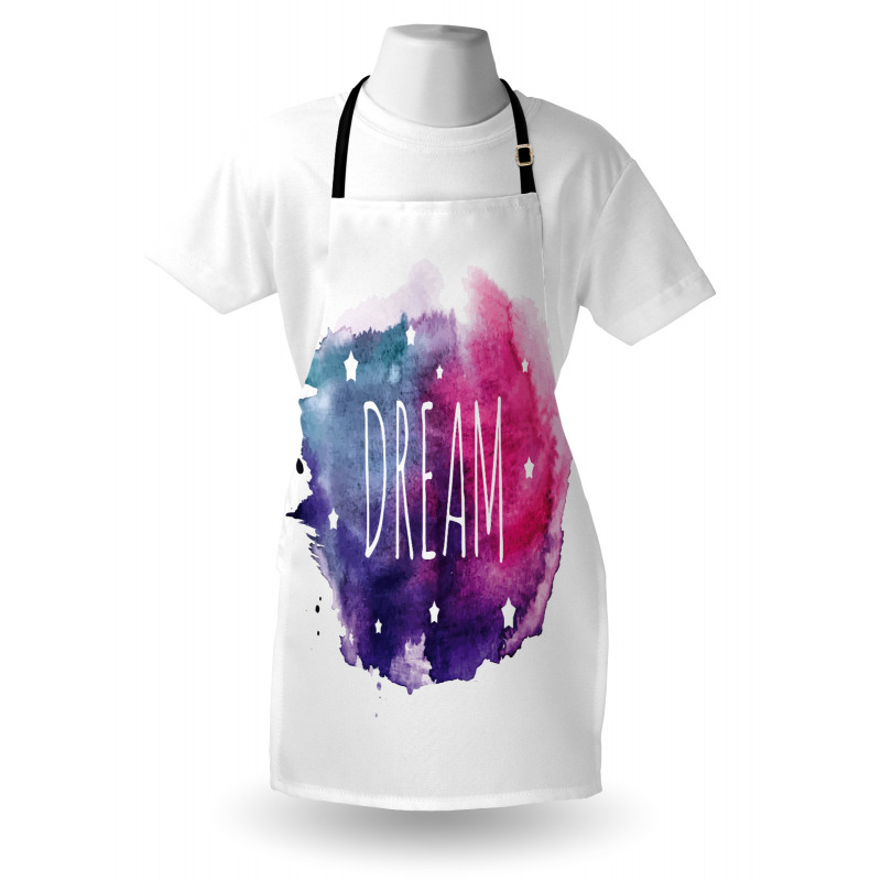 Words with Stars Watercolors Apron