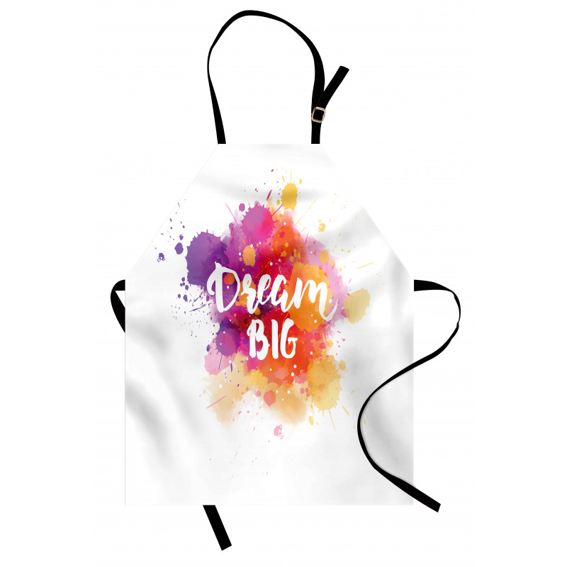 Modern Dream Big Calligraphy Apron