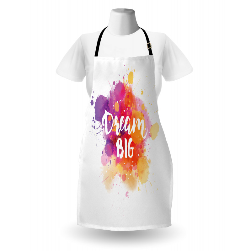 Modern Dream Big Calligraphy Apron