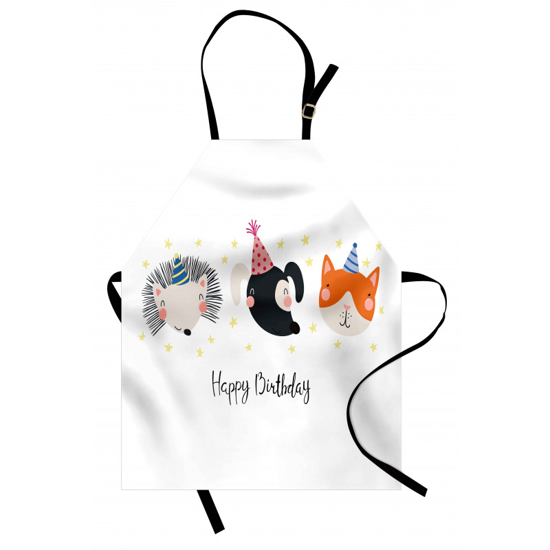 Hedgehog Cat Cursive Apron