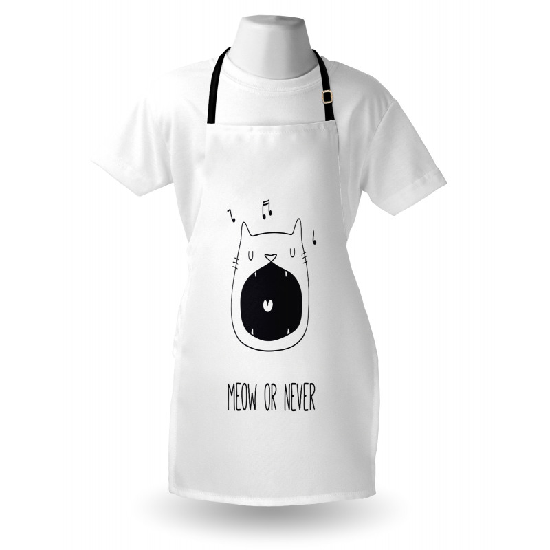 Meow or Never Word Fangs Apron