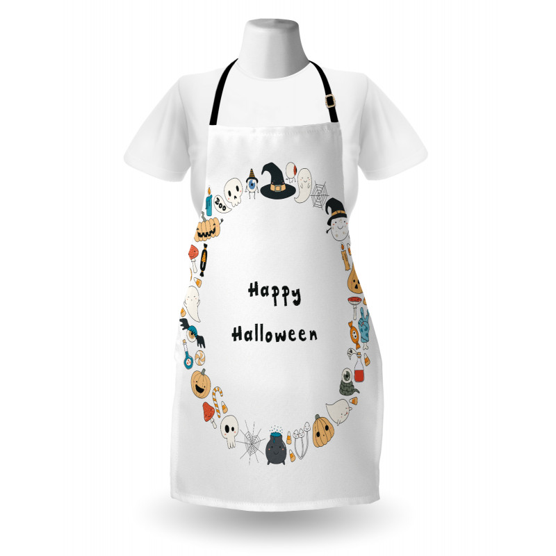 Happy Halloween Sketch Apron