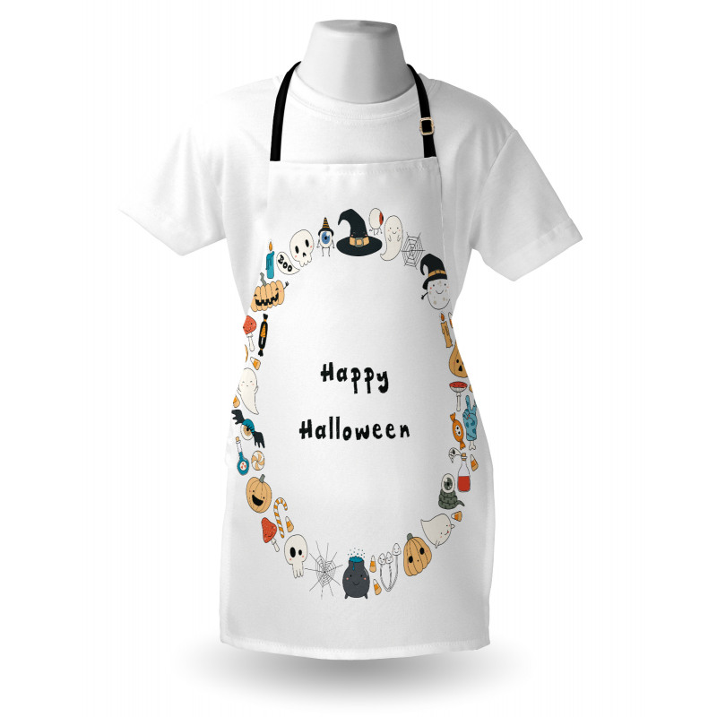 Happy Halloween Sketch Apron