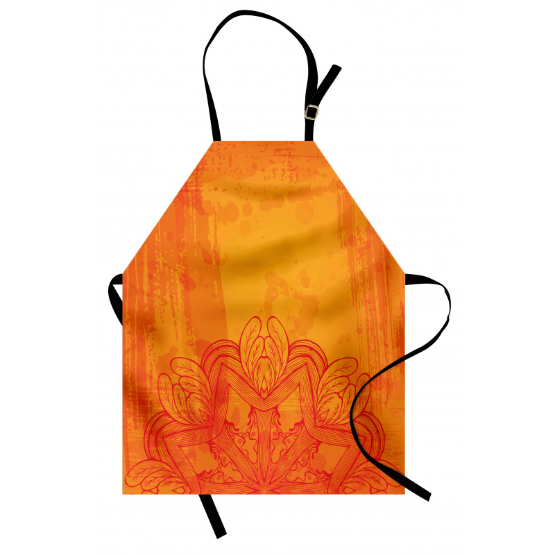 Feather Leaves Triangular Apron