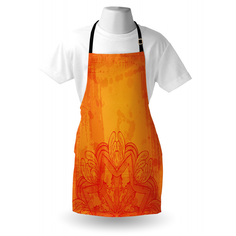 Feather Leaves Triangular Apron