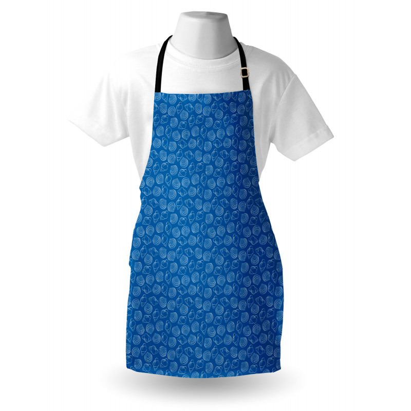 Seashells Outline Simplistic Apron