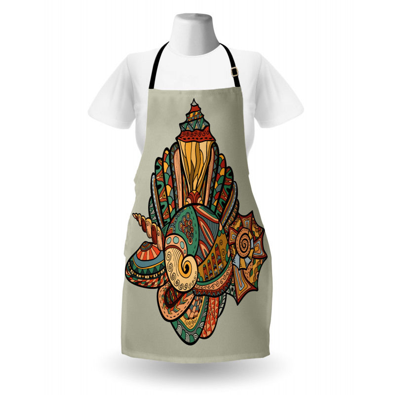 Abstract Seashell Art Apron