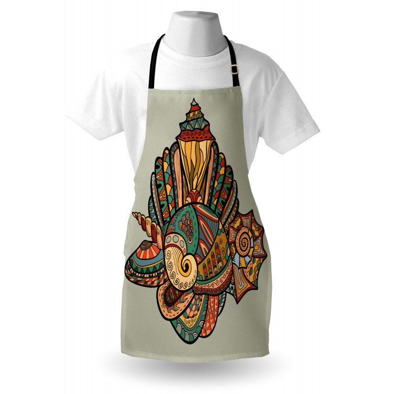 Abstract Seashell Art Apron