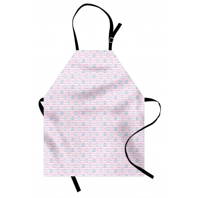 Milk Bottle Smiling Toast Apron