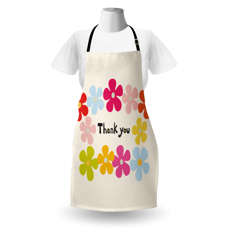 Simple Colorful Flowers Apron