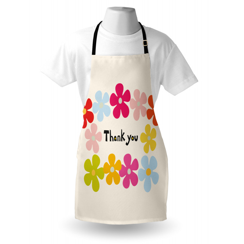 Simple Colorful Flowers Apron